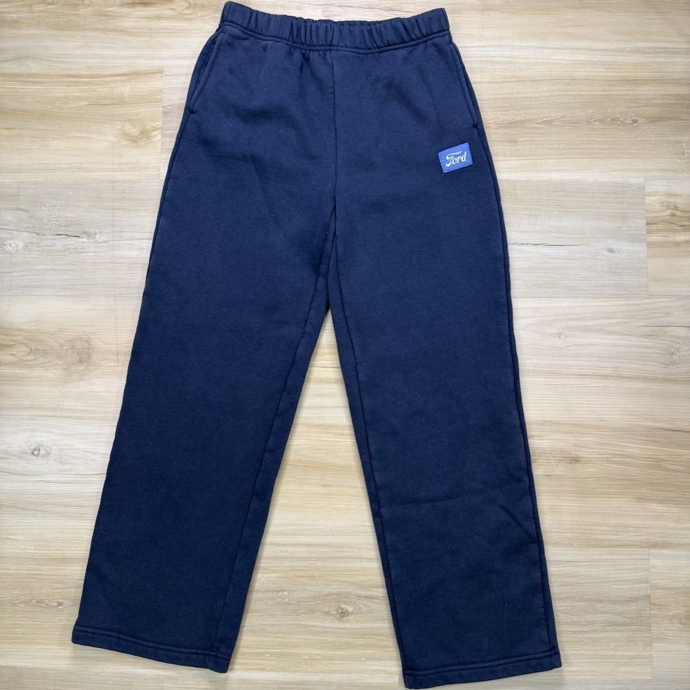 Ford x Pacsun Navy Blue Men's Wide Leg Lounge Sweatpants Fleece Joggers Size XXL